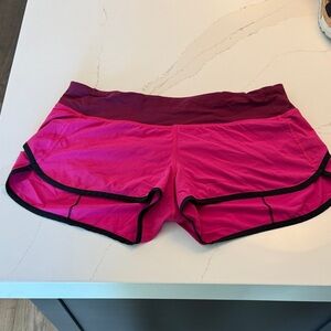 Lululemon Athletica Speed Up 2 " Magenta and Burgundy Athletic Shorts